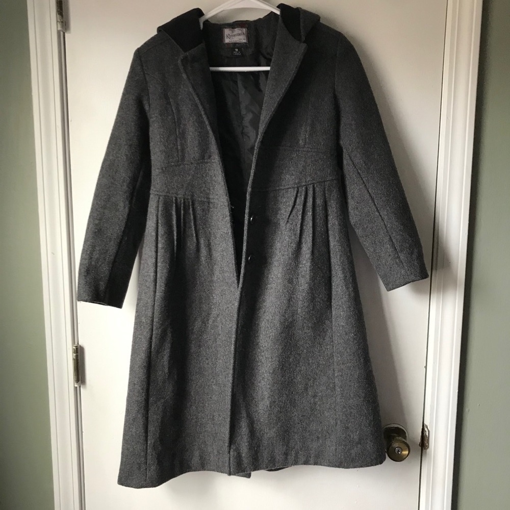 Beautiful 100% Wool Long Hooded Coat